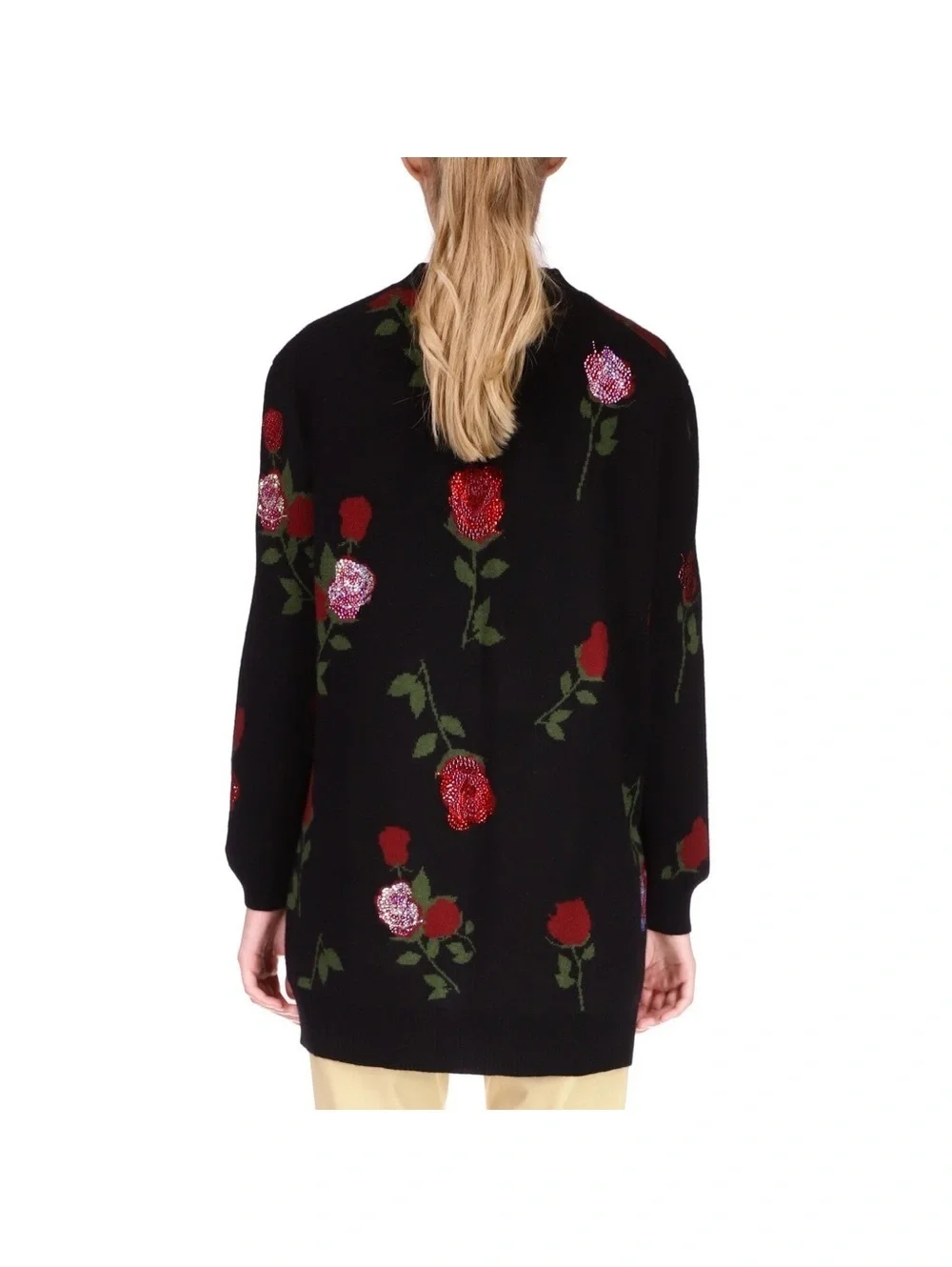 Libertine ‘BRAVA!’ Oversized Cardigan in Black Floral Women's Size XL, NEW w/Tag